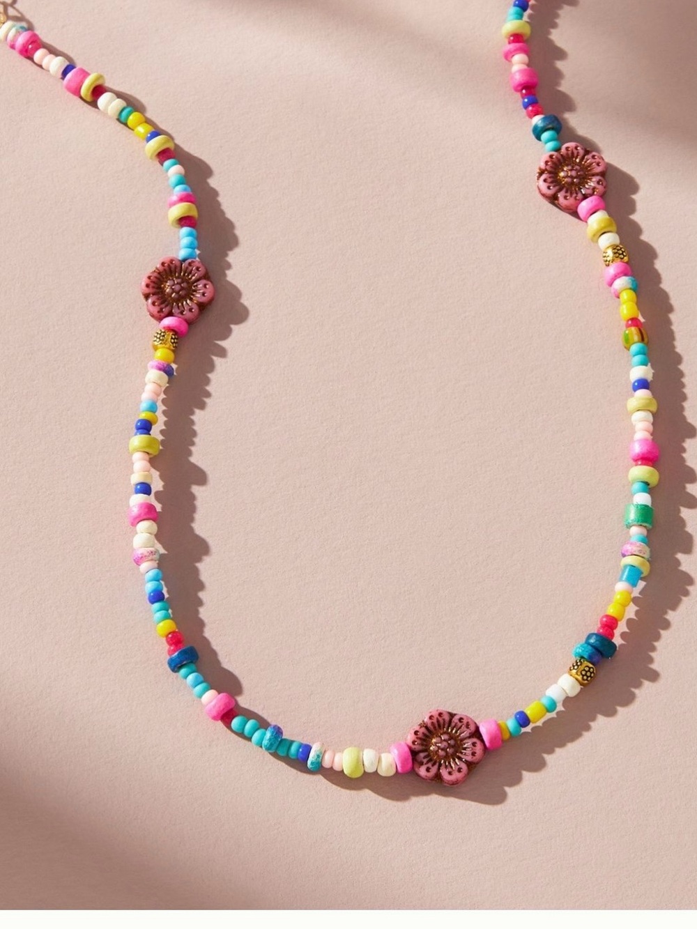 Anthropologie Logan Tay Solstice Flower Necklace